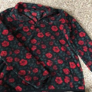 Floral Fleece Quarter Zip